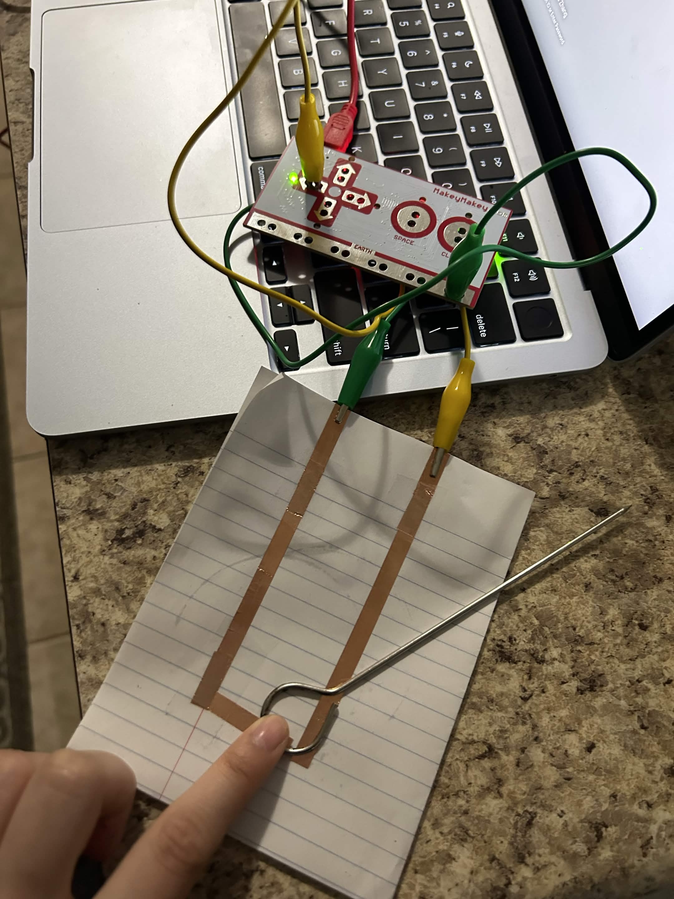 I closed the circuit with a skewer.