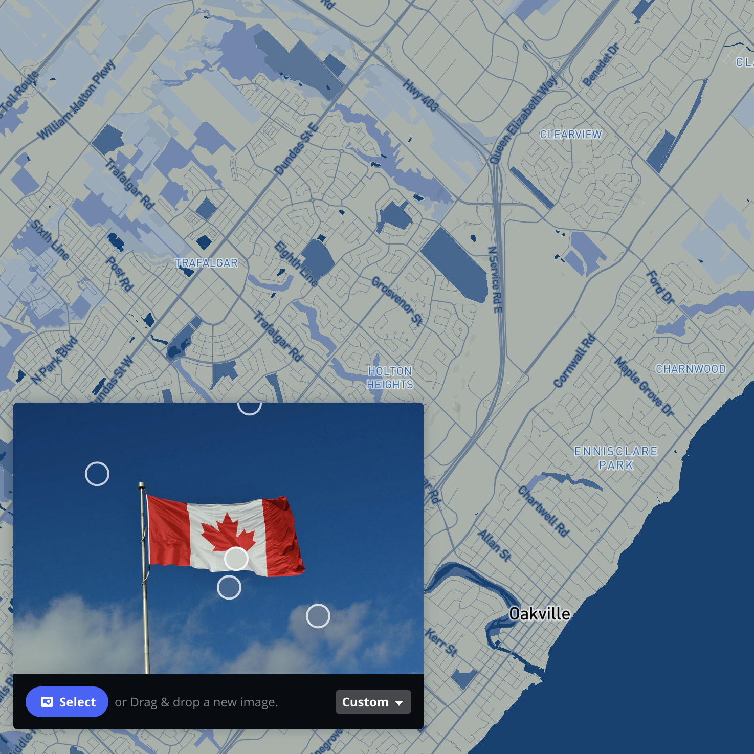 I used a Canadian flag because we're in Canada.
