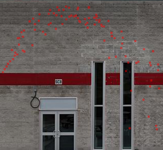 Drizzle effect on wall.