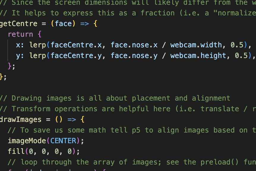 This is the calculation of the distance between your nose and your eyes.