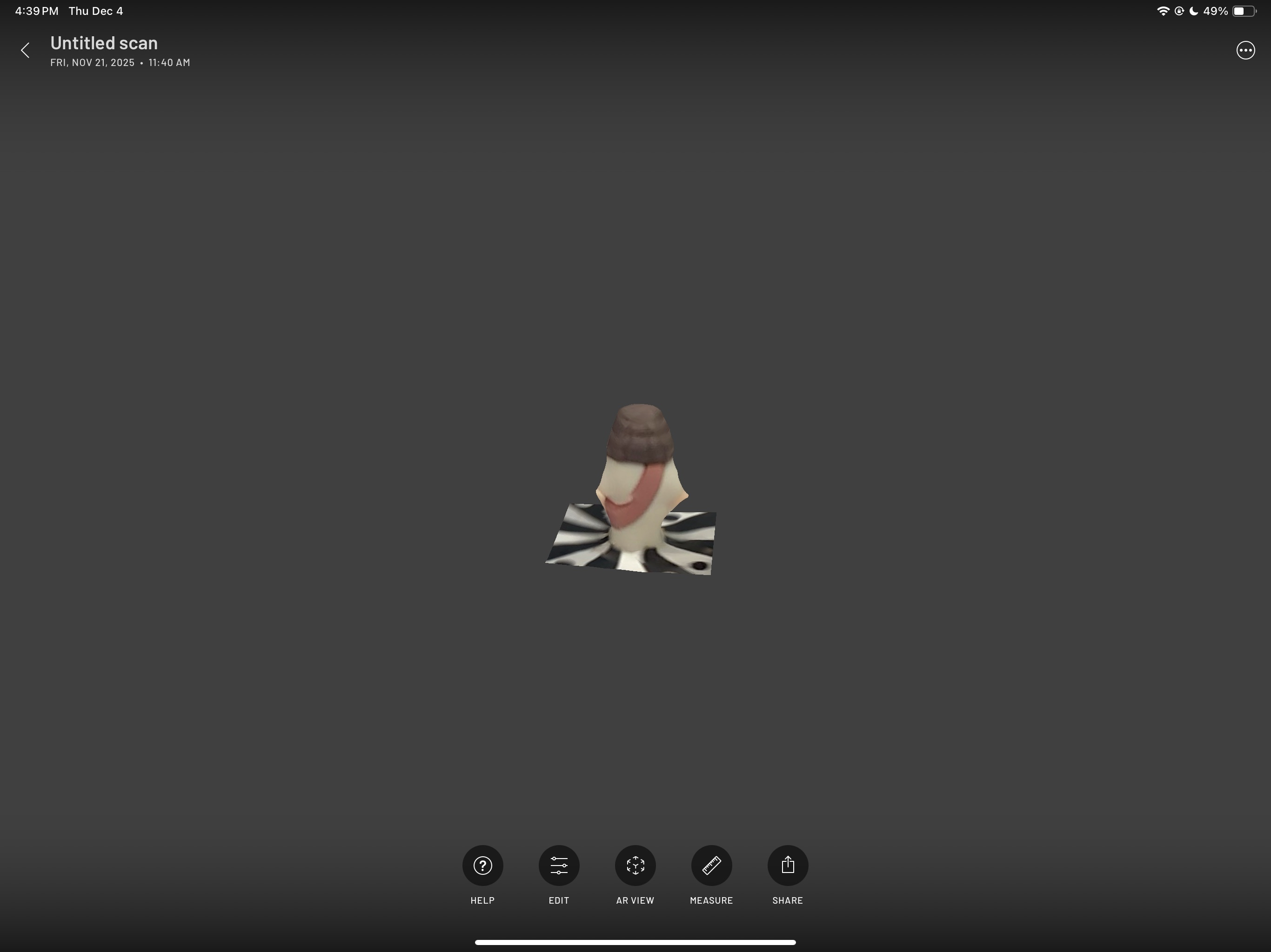 This is the back view of my small jesus figurine.