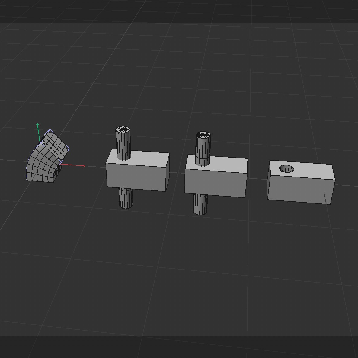 This was in the fourth tutorial video, where I messed around with the bend and grouped different objects with one another as well as removing them to create an empty shape.