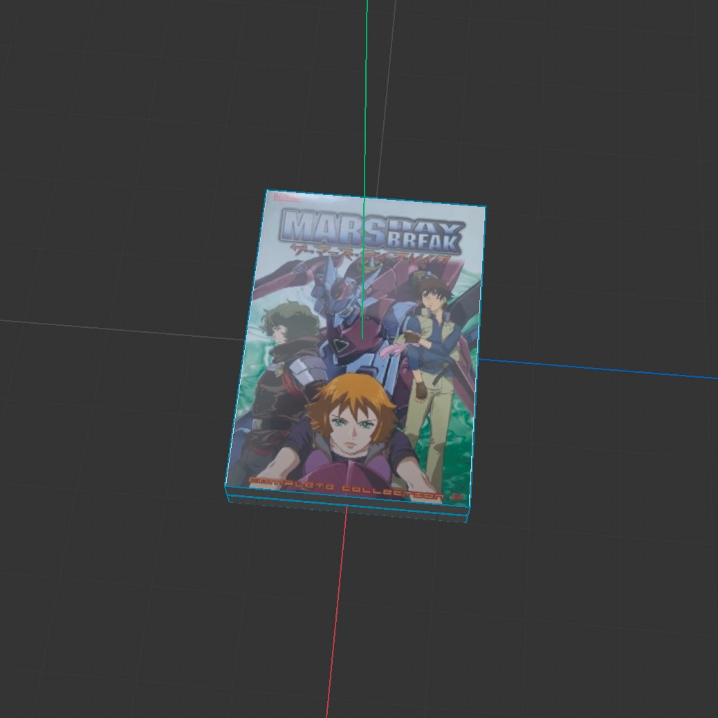 This is the book in the tutorial with the shape I created, and the photo added into materials to put it on the cover.