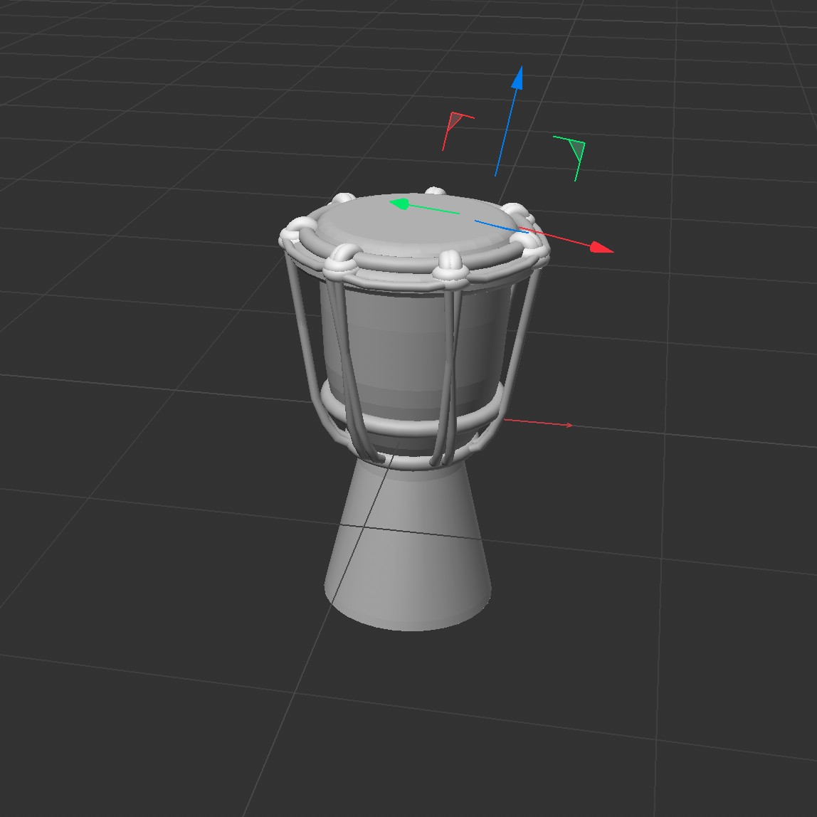 This is the drum soley modelled with the different compartments.